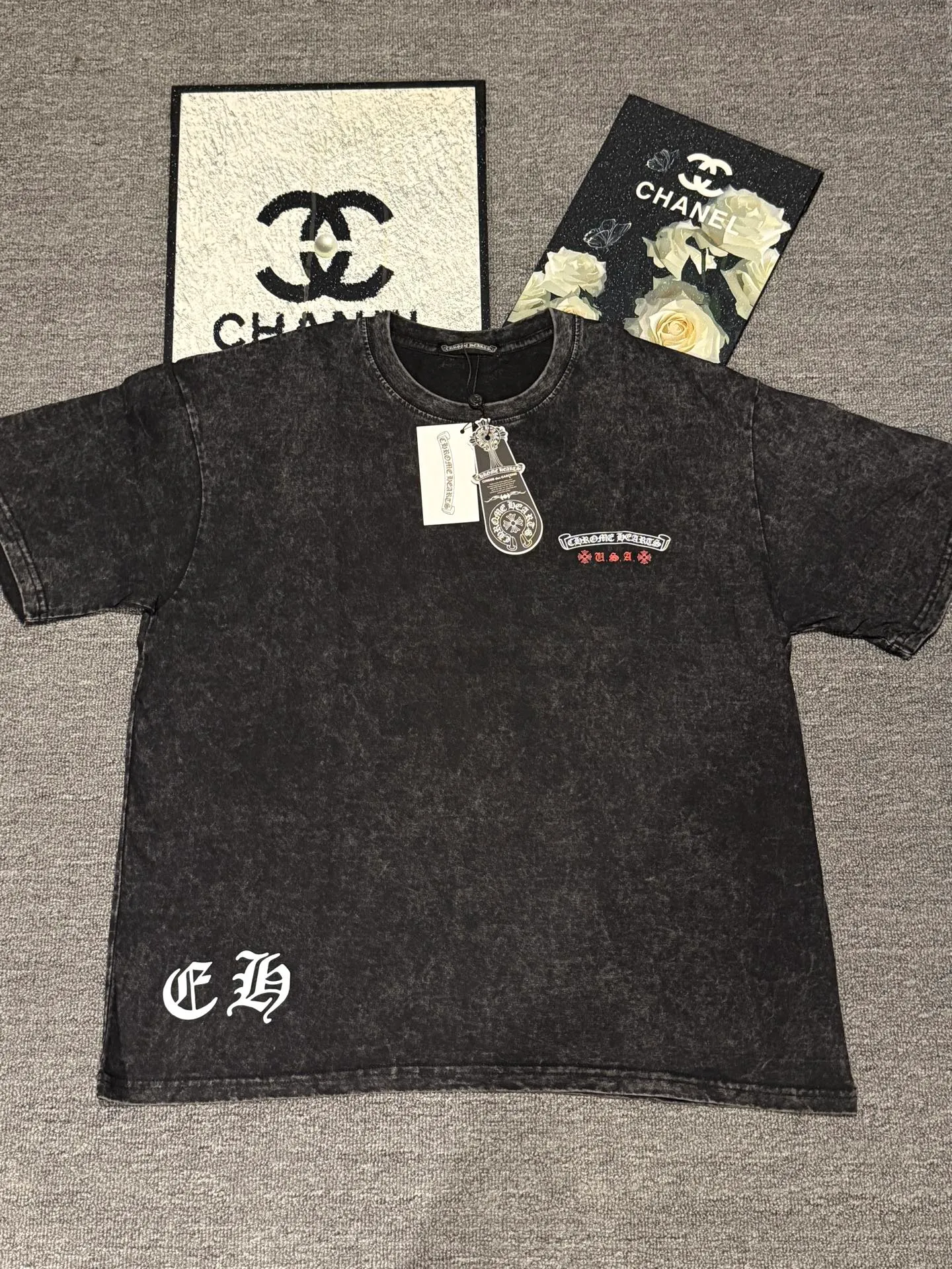 （ ） :SX 013 CH LOGO 1:1 Same Style 32 Breathable 1x 1 oversize 1:1 : Size:S-XL